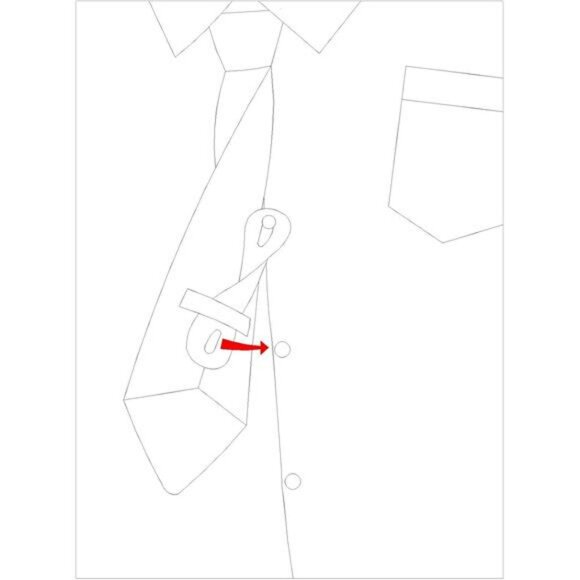 Invisible Tie Clip Holder Clear Tie Stay Alternative for Men Dress Shirt Suit - Picture 2 of 7